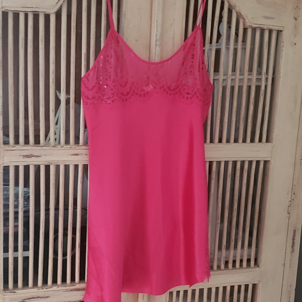 Victoria Secret Pink Silky Satin  Short Nightie chemise